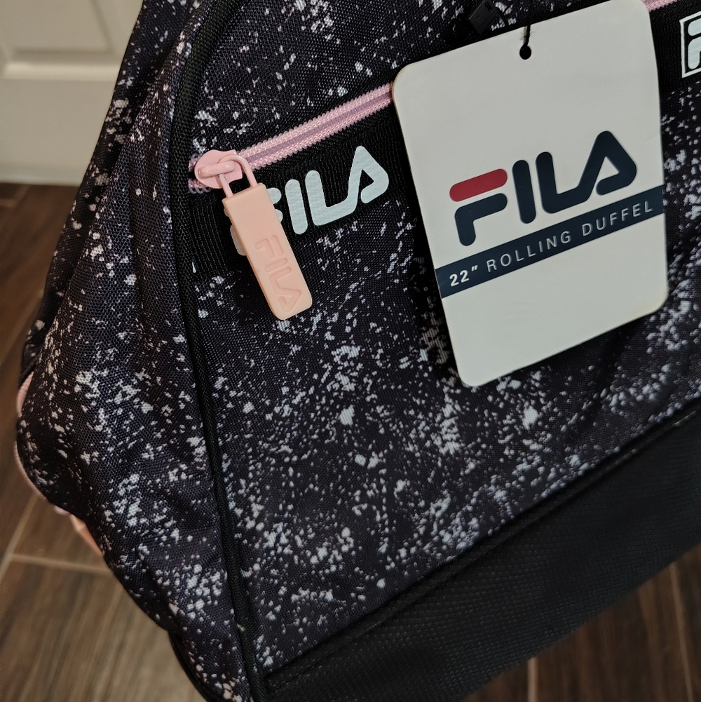 Fila 22" Carry On Rolling Duffle Bag Travel Vacation Fly View 3